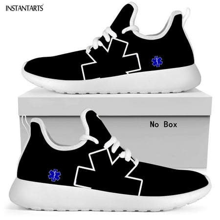 

Luxury Designer Women s Shoes Lace Up Mesh Sneakers Spring/Autumn Footwear Gradient Paramedic EMT EMS Print Women Nursing Shoes