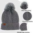 thumbnail image 3 of Hat for Women Men Winter Hat Womens Cuffed Beanies Cap Warm Hats, 3 of 5
