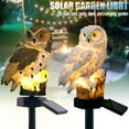 thumbnail image 3 of Garden LED Path Lights，Solar Bird Scarecrow Owl Decoy, Bird Repellent Garden Protectors, Natural Enemy Pest Deterrent Scarecrow, 3 of 10