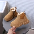 thumbnail image 2 of MEZZALL Kids Winter Girls Boots Soft Sole Fashionable English Style Children Booties Ideal Casual Outdoor Solid Color Activities Lovely Shoes, 2 of 7