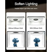 DUCLUS Light Box Photography, 16x16 inch Portable Photo Studio Box with 160 LED Dimmable Lights, 6 PVC & 2 Paper Backdrops for Product Photography