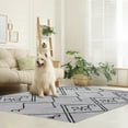 thumbnail image 3 of Playa Rug Machine Washable Area Rug With Non Slip Backing - Stain Resistant - Eco Friendly - Family and Pet Friendly - Aspen Tribal Moroccan Bohemian Creme&Black Design 8'x10', 3 of 7