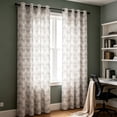 thumbnail image 4 of PYURTEP Boho Curtains, Semi-Blackout Sheer Curtains, Green Textured Drapes with Colorful Bohemian Print for Bedroom, Living Room, Boho Decor, 4 of 6