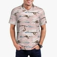 thumbnail image 3 of Balery Cloud Sloth Printed Men’s Short Sleeve Polo Shirt, Midweight Men's Shirt,Golf Polo shirts -Small, 3 of 9