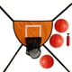 thumbnail image 5 of Aro de baloncesto para trampolín, tablero ligero con cuerdas de conexión, accesorio universal para trampolín para todas las edades, color naranja con tres bolas, 5 of 8