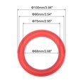 thumbnail image 2 of Unique Bargains Rubber Speaker Foam Edge Surround Rings 4 Inch 68mm x 100mm Subwoofer Rings for Repair or DIY Red 2 Pcs, 2 of 5