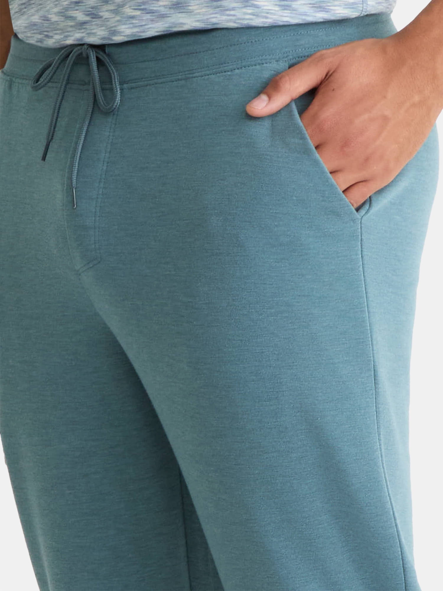 Athletic Works Men's and Big Men's Performance French Terry Open Leg Relaxed Sweatpants, Sizes XS-5XL