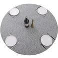 thumbnail image 1 of Round Vinyl Tablecloth Elastic Edge Flannel Backed Table Cover (Grey, Small Round Fits Table up 40"-44" Diameter), 1 of 4