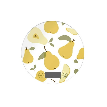 

Cute Digital Food Scale Precise Kitchen Scale Sensitive Electric Food Scale Multi-units Circular Weighing Scale Tempered Cooking Scale for Home