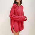 thumbnail image 4 of Tops for Women Long Sleeve Round-Neck Waffle Solid Color Pullover Sweatshirts,Plus Size Tops for Women, 4 of 6