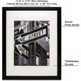 thumbnail image 2 of The Display Guys –– Solid Pine Wood Picture Frame with Mat and Tempered Glass – Wall Mounting – 18" x 24" - Black, 2 of 7