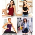 thumbnail image 6 of Beautyin Women Cotton Camisole Shelf Bra Solid Basic Tank Top Pack of 2, 6 of 6