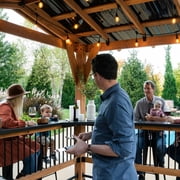 Backyard Discovery Granada 10x9 Cedar Wood Grill Gazebo, Galvanized Steel Roof, Bar Tops