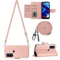 thumbnail image 2 of for Moto G Power 2022 Wallet Case RFID Blocking Card Slots Holder with Shoulder&Crossbody Strap, Magnetic Folio Kickstand Handbag Flip Phone Cover for Motorola Moto G Power 2022, Coralpink, 2 of 8