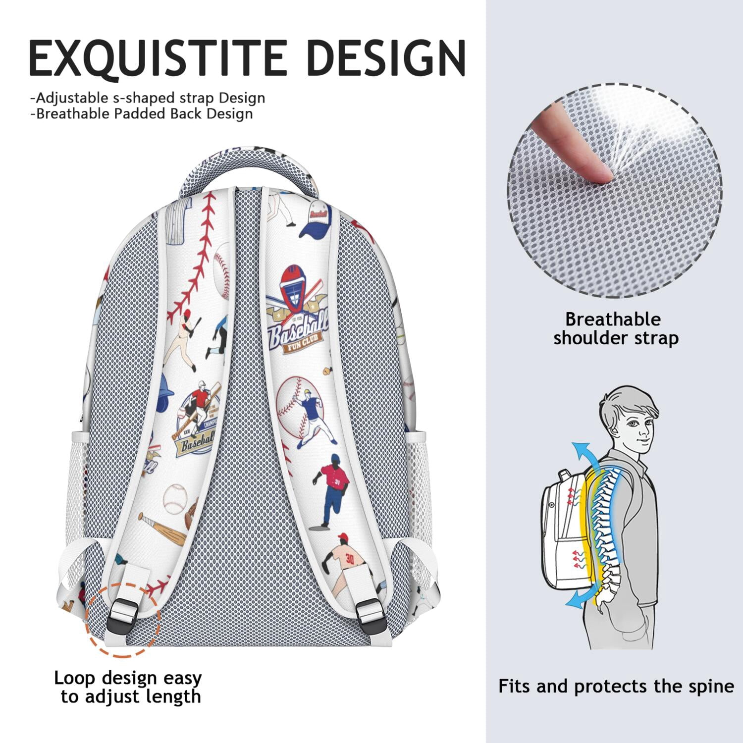 Player Approved Waterproof Backpack - Ergonomic Design for Baseball, Basketball, Soccer - Stylish & Durable Bookbag for Teens