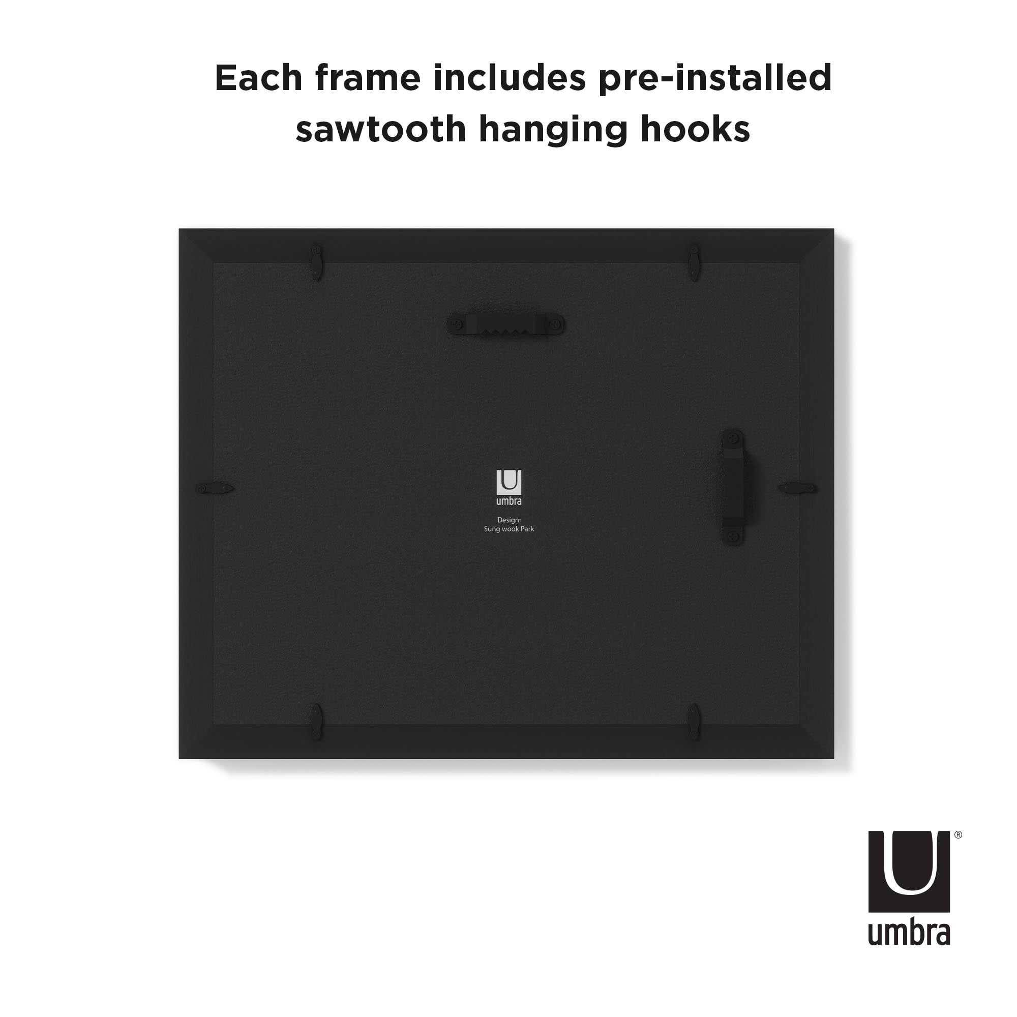 Umbra 1015592-1106 Mingle Gallery Frame, Black - Set of 4