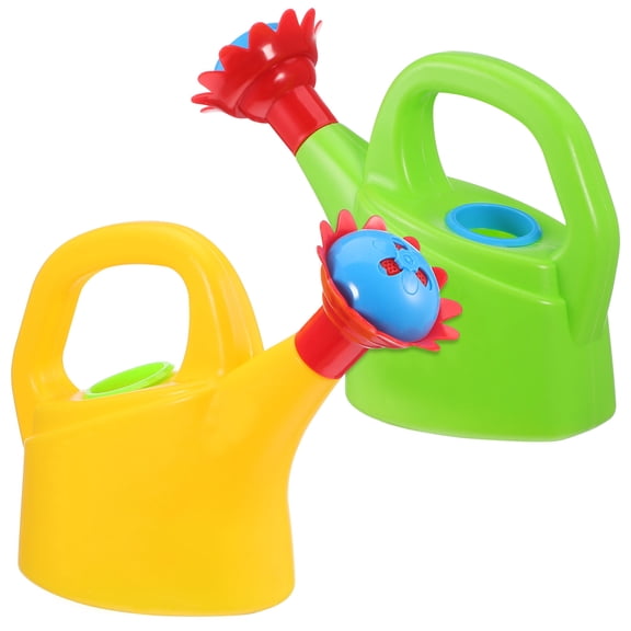 LIOOBO Childrens Sprinkling Can Plastic Watering Can Assorted Color 2Pcs