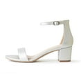 thumbnail image 2 of J. Adams Daisy Block Heel Sandals, Ankle Strap Block Heels Open Toe Dress Shoes, Chunky Heels Comfortable and Stylish for Women, 2 of 7
