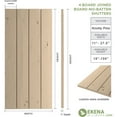 thumbnail image 2 of Ekena Millwork 22"W x 42"H Rustic Four Board Joined Board-n-Batten Knotty Pine Faux Wood Shutters w/No Batten (Per Pair), Primed Tan, 2 of 11