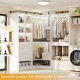 thumbnail image 4 of Aheaplus Closet System Organizer Set with Drawers, Pants Rack, Cube Storage & Hanging Rods – Includes Shoe Storage & Anti-Tip Kit – Expandable, Easy to Install, White, 4 of 9