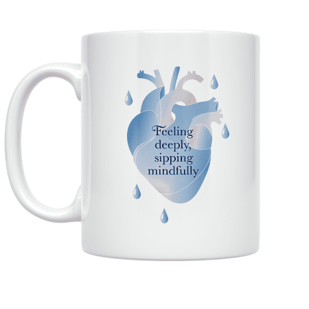 Mindful Heart Design - Mindfulness Meditation Seeker - 11 oz Ceramic Coffee Mug