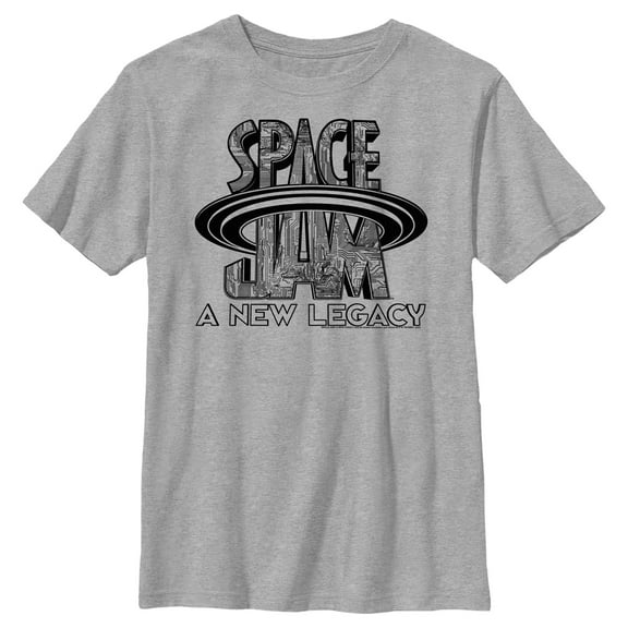 Boy's Space Jam: A New Legacy Cyber Logo  Graphic Tee Athletic Heather Medium