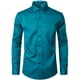 thumbnail image 2 of Camisa de vestir JEMITOP, sin arrugas, elástica, verde azulado, para hombre, talla L, 2 of 6