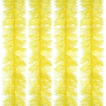 Uxcell 6.6Ft Feather Boa, 4 Pcs Artificial Fluffy Feather Boas Party Decorations for DIY Crafts, Wedding Costume, Christmas, Concert, Halloween, Home Decor, Yellow