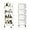 White, variant on 4 Tier Foldable Rolling Cart, Metal Utility Cart with Lockable Wheels, Folding Storage Trolley for Living Room, Kitchen, Bathroom, Bedroom and Office, Gray