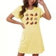 thumbnail image 1 of Camisón corto de talla grande para mujer, camisón de manga corta con estampado de pecho a la moda, camisón para mujer, 1 of 2