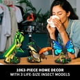 thumbnail image 4 of OKKIDY 3-in-1 Insect Building Block Set Compatible with Lego, Butterfly, Mantis & Rhinoceros Beetle Model Kit, Nature Display Decor Toy, Birthday Gift for Adults & Kids Ages 6+, 4 of 8