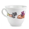 thumbnail image 6 of 7.6 fl oz (225 ml) Porcelain Kids Plates and Mug Set Kid's Porcelain Dinnerware Set of 3 Tableware Set for Kids Deep Plate Flat Plate and Kid's Mug (Cats), 6 of 9