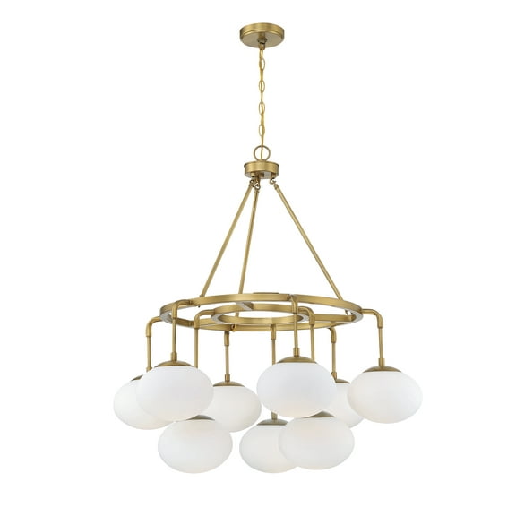 Trade Winds Sophia 9-Light Chandelier in Natural Brass