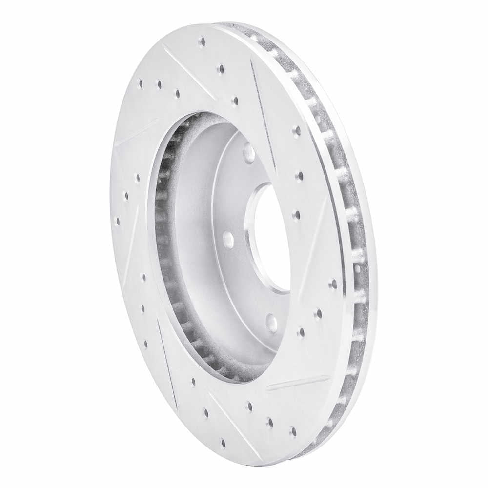 Dynamic Friction Company 631-52004L DFC Brake Rotor - Drilled And Slotted - Silver