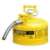 Justrite Type II AccuFlow Safety Cans, Diesel, 2 1/2 gal, Yellow - 1 EA (400-7225230)