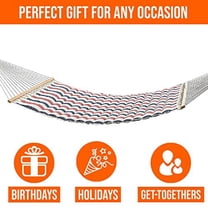Castaway Living Large Polyester Pillowtop Hammock - Blue Dobby Weave