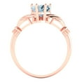 thumbnail image 4 of 1.06 ct Heart Cut Natural Aquamarine Claddagh Engagement Ring for Women in 18K Rose Gold, 4 of 5