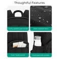 thumbnail image 4 of BAGSMART Lightweight Unisex Backpack, Computer Daypack for 15.6" Laptop, Water-Resistant Work Back Pack College Bookbag, Casual Commute Trip, Puffer Black, 4 of 7