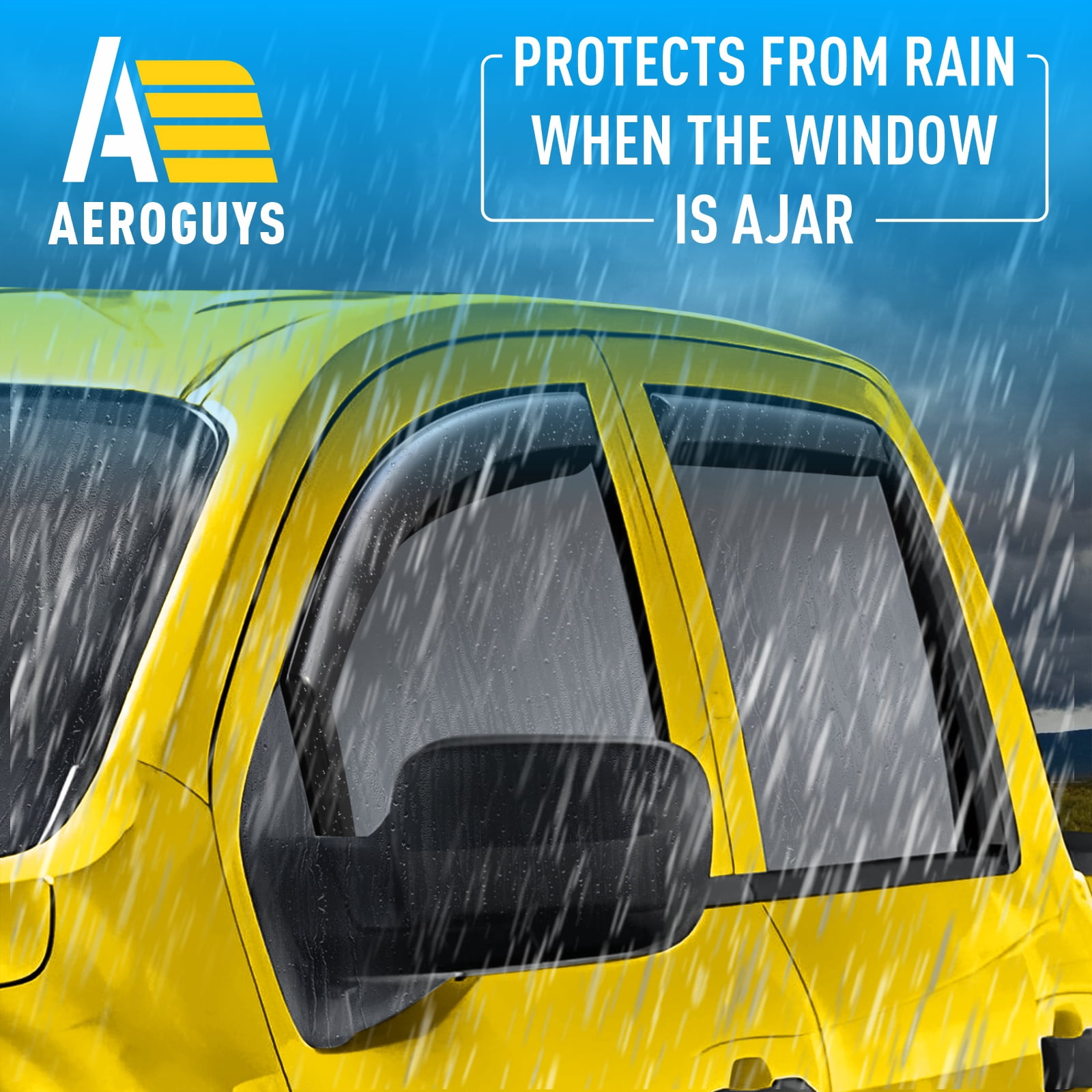 Extra Durable Window Deflectors In-Channel Window Visors Rain Guards Fit for Nissan Titan 2017-2024 Crew Cab, Sun Visors, Wind Vent Visors, vent shades, Exterior Car Accessories - 4 pcs. AG0746