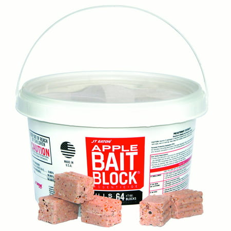 JT Eaton 704-AP Block Rodenticide Anticoagulant Bait for Mice and Rats, Apple Flavor, Pail of