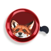 WIRESTER Bicycle Bell Aluminum Alloy Mini Bike Bell With Ring Horn Accessories for Adults Men Women Kids Girls and Boys - Red Fox