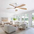 thumbnail image 5 of Sofucor 52" Smart Ceiling Fan, Indoor/Outdoor Ceiling Fans with Lights and Remote, Works with Alexa/Google/App, 3-Color Light 6-Speed Timing, 5 of 9