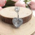 thumbnail image 5 of Anillo de Ombligo YONGSHENG Plata Esterlina S925 Corazón Circón Cuerpo Piercing, 5 of 5