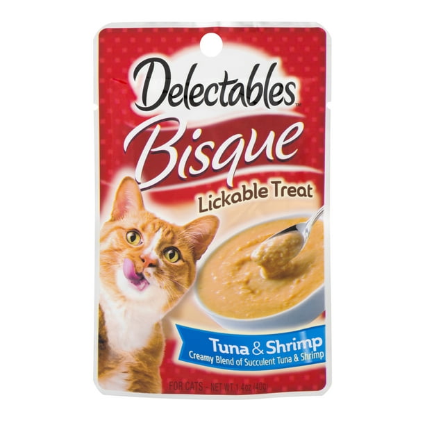 Delectables Lickable Cat Treat Bisque Tuna & Shrimp, 1.4 Oz