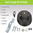 thumbnail image 2 of Aspen Creative 21521-12 Traditional Light Fixture Canopy Kit, 5" Diameter with Collar Loop, 7/16" Center Hole, Oil Rubbed Bronze, 2 Pack, 2 of 4
