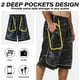 thumbnail image 5 of Pantalones cortos deportivos LukBerd para hombre, largos, de baloncesto, gris oscuro, talla M, 5 of 6