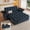 Blue, variant on Pull Out Sofa Bed Full Size, 65" Loveseat Sofa Convertible Sofa Bed, Chenille Sofa Couch with Small Toptable, Charging Port, Hidden Storage Armrest for Living Room Gray