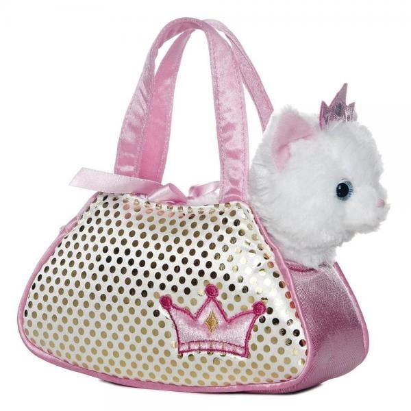 Aurora World Fancy Pals Plush Princess Kitty Pet Carrier Purse - Walmart.com - Walmart.com