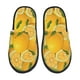 thumbnail image 1 of Fotbe Yellow Limes Pantuflas Peludas para Mujer con Estampado, Zapatillas de Peluche, Zapatos de Invierno para Casa, Uso Interior y Exterior-Medium, 1 of 8