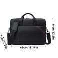 thumbnail image 3 of Laptop Bag Shoulder Crossbody Bag Briefcase 15.6 Inch 14 Inch Men and Women Laptop Bag Business Bag (Black), 3 of 6